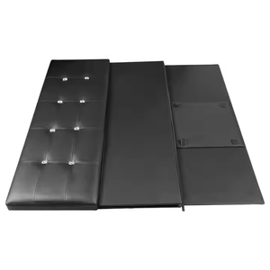 <span class=keywords><strong>Banc</strong></span> pouf avec rangement 2024 canapé de chambre à coucher <span class=keywords><strong>en</strong></span> cuir <span class=keywords><strong>blanc</strong></span> tabouret rectangulaire pouf <span class=keywords><strong>banc</strong></span> avec rangement pliant - Product Image 5