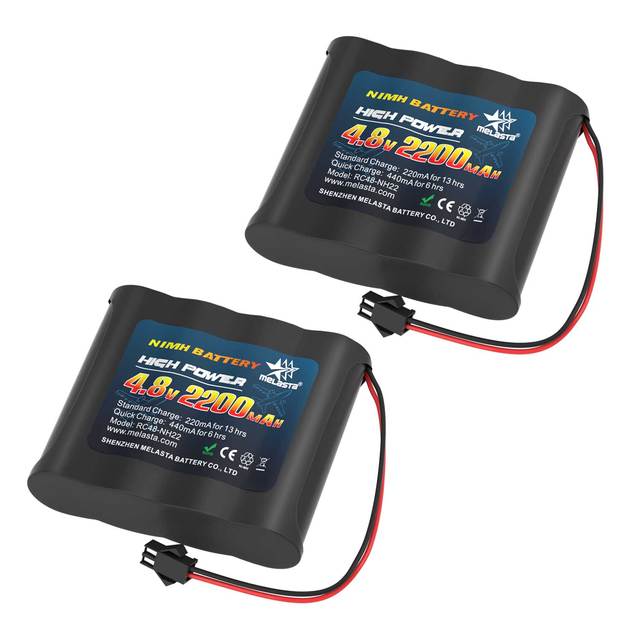 Melasta Hi-Capacity Rc Battery 4.8v 2200 Mah Ni-Mh Rechargeable Battery Pack for Rc Toy Car