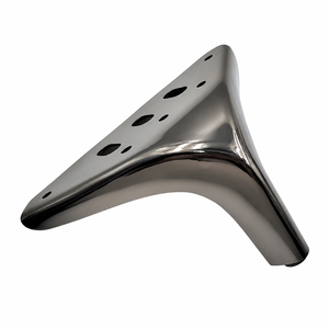 Base per Divano a Y Nera da 4 Pollici (100mm), Gamba in Metallo Moderna per Mobili, Hardware di Alta Qualità con Finitura Lucida - Product Image 1