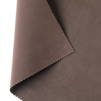 Tissu de chaussure en polyester floqué en daim uni double face de 1.0mm d'usine en Chine