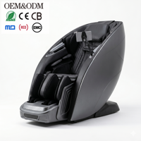 Fauteuil de massage à rouleaux zéro gravité, direct usine, AI 4D, double cœur chauffant, luxe, Shiatsu, pétrissage, étirement thaïlandais, flexible, SL Track, IA