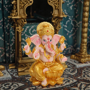 Statua Feng Shui in Resina del Dio Indù Ganesha Statua Dio Elefante Thailandese Scultura Dio della Ricchezza Ornamento Buddha Indiano Regalo Festivo - Product Image 6