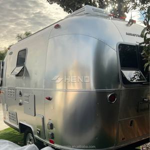 <span class=keywords><strong>Caravane</strong></span> mobile entièrement équipée, style rétro, en aluminium argenté, pour la location en milieu hôtelier - Product Image 3