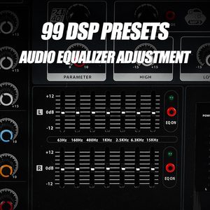 Zhanpeng Mezclador de Audio Profesional, Mezclador de Sonido de 6 Entradas, 99 Efectos Digitales, Mezclador Profesional KV160, 250W/350W - Product Image 5