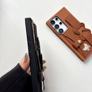 Étui de téléphone en cuir PU S25 Ultra 5G avec dragonne, porte-cartes et support à bande pour la <span class=keywords><strong>s</strong></span>érie <span class=keywords><strong>S</strong></span>, protection antichoc - Product Image 5