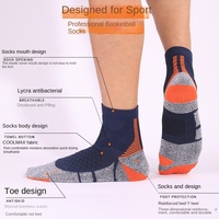 Chaussettes de course professionnelles Coolmax décontractées et sportives, séchage rapide, antibactériennes, désodorisantes, avec semelle en tissu éponge, pour marathon, collection Printemps