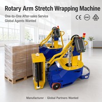 Robot d'emballage de palettes mobile électrique autopropulsé intelligent à bras articulé pour film étirable, pour la logistique et l'industrie en entrepôt