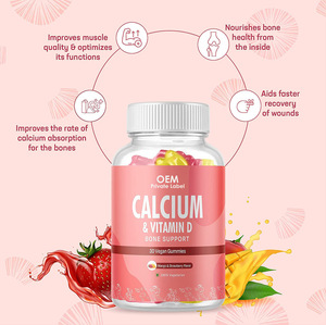 वयस्क प्रतिरक्षा समर्थन और हड्डी घनत्व के लिए सर्वश्रेष्ठ शाकाहारी विटामिन डी 3 कैल्शियम मैग्नीशियम गुम्मीज़ - Product Image 3