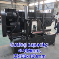 Mesin Pemotong Logam GZ4240 400mm Sistem Pendingin Hidrolik Semi Otomatis untuk Mengurangi Keausan Pisau Pemrosesan Baja
