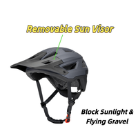 Casque de vélo de montagne Worldcycle ZL-B025, coque en PC, mousse EPS, visière souple, léger, réglable, lavable, portable, intérieur