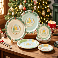 48 Assiettes en papier classiques Joyeux Anniversaire 7 pouces à pois colorés jetables pour garçons et filles, fournitures et décorations de fête d'anniversaire