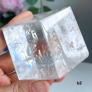 คริสตัลบำบัดสุดหรู แคลไซต์สีรุ้งธรรมชาติ แคลไซต์สีเหลืองขัดเงา อัญมณีหินบำบัดทางจิตวิญญาณ - Product Image 3