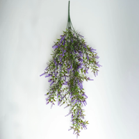 Plantes artificielles suspendues de haute précision, couleur lavande, pour hôtel, Noël, plafond, mariage, intérieur, maison, magasin, décoration
