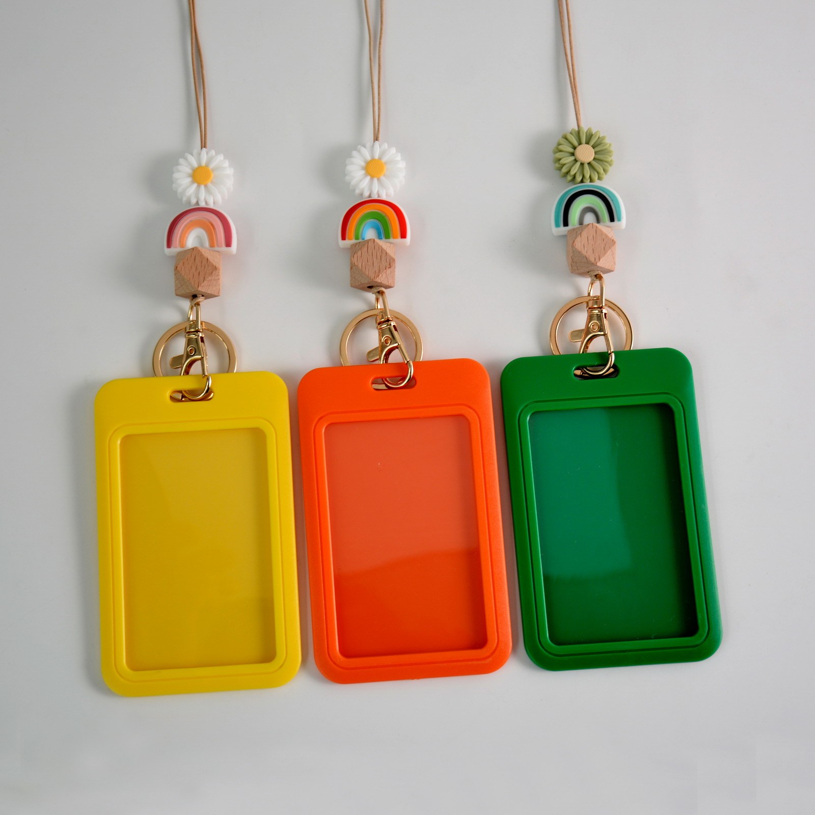 New Silicone Teacher MAMA Lanyard Rattan Silicone Beaded Lanyard Keyrings ID Cards and Keys for Mama Jewelry