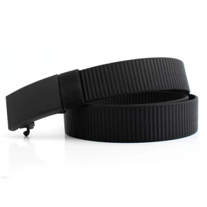 Cinturón de lona de moda informal para <span class=keywords><strong>hombre</strong></span>, cinturón negro caqui, hebilla <span class=keywords><strong>sin</strong></span> <span class=keywords><strong>dientes</strong></span>, cinturón con hebilla automática - Product Image 6