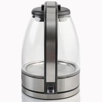 Bouilloire Électrique Sans Fil 1100ml en Verre avec Protection Anti-Ébullition à Sec 1500W Ébullition Rapide pour Usage Domestique