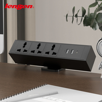 Enchufe universal de 10A/16A, muebles de calidad Superior, abrazadera de escritorio para conferencias, toma de corriente con toma de corriente controlada por USB