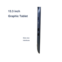 Tablette graphique de haute qualité de 13.3 pouces 8192 niveau de pression 266PPS moniteur de dessin Signature Pad 10 points LCD Portable