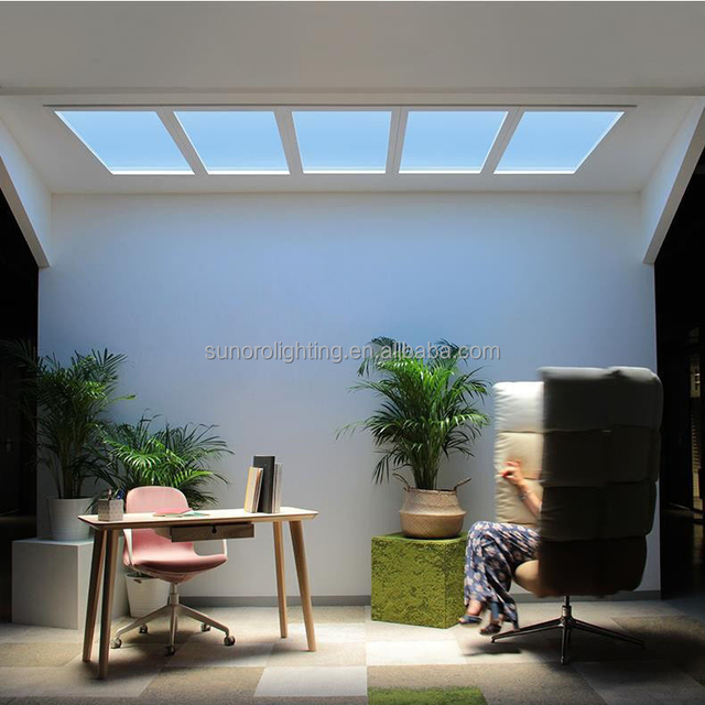 2026 New Simulate Virtual Sunlight LED Ceiling Panel Lamps Smart Dimmable Remote Modern for Living Room Artificial Natural Light