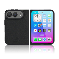 Étui en cuir PU à motif croisé pour iPhone 18 Ultra, avec double fermeture à charnière et protection de l'appareil photo exposé