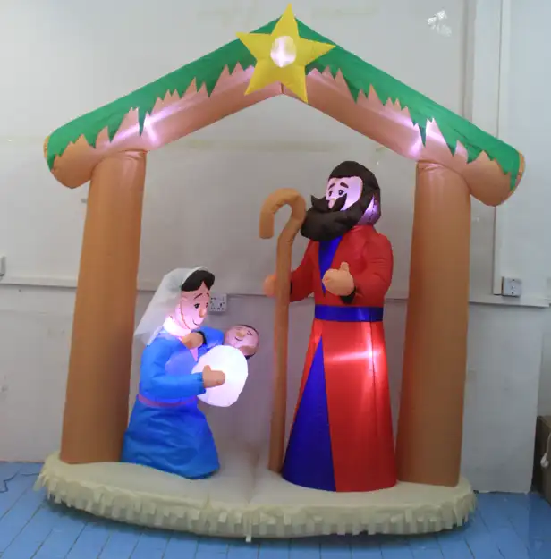 क्रिसमस inflatable यीशु का जन्म जन्म दृश्य क्रिसमस सजावट