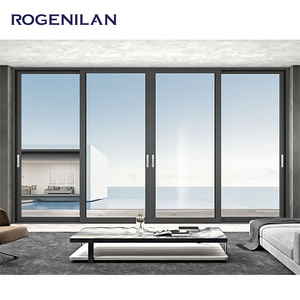 ROGENILAN Puertas Correderas Panorámicas Sin Rieles <span class=keywords><strong>de</strong></span> Aluminio Impermeables <span class=keywords><strong>para</strong></span> Patios <span class=keywords><strong>Exteriores</strong></span> y Casas - Product Image 4