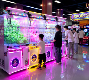 Máquina expendedora de juguetes con grúa de arcade de metal, LED RGB, para 3 jugadores, con diseño de grafiti personalizado 2026, para cine y centro comercial - Product Image 3