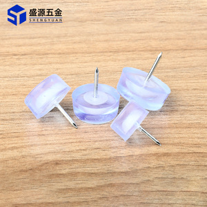 Shengyuan Furniture Leg Protection <b>Pad</b> Transparent Silicone Round Blue Silent Floor Nail For Table <b>Chair</b> Stool - Product Image 2