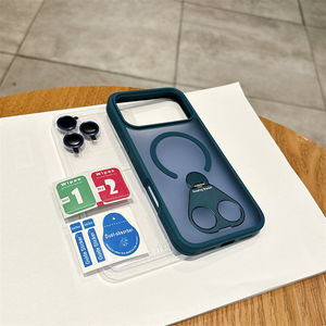 เคสโทรศัพท์มือถือแม่เหล็กฝ้าแบบหมุนได้สำหรับ iPhone 17 Air 16 15 PRO MAX ขาตั้งกล้องเลนส์กระจกฝาครอบที่จับแบบด้าน - Product Image 3