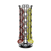 360 °   Support rotatif en métal pour 24 dosettes de café Dolce Gusto, rangement de vaisselle, support de nettoyage pour la maison et le bureau