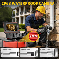 Caméra d'inspection de canalisations d'égout vidéo 1080P avec écran IPS 9 pouces, compteur de distance, DVR 32 Go, auto-nivelante, 50 m avec localisateur 512 Hz