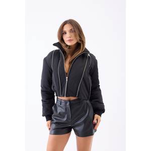 Chaqueta Acolchada 7280 Negra para Mujer, Estilo de Relleno de Poliéster Tejido - Product Image 5