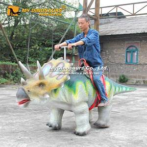 MY Dino DR027 Manège pour enfants dans les centres commerciaux, dinosaure animatronique marchant, tricératops - Product Image 6