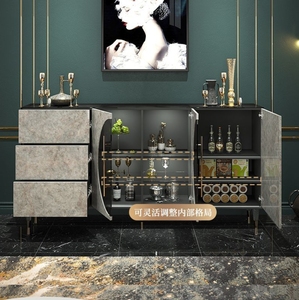 Meuble de rangement multifonctionnel en verre <span class=keywords><strong>Buffet</strong></span> classique Antique à 4 portes en bois <span class=keywords><strong>Buffet</strong></span>/Salle à manger Console de rangement - Product Image 5