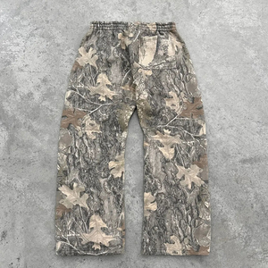 Kustom celana Camo pohon asli 300gsm Streetwear 100% katun kualitas tinggi cetak berat kebesaran untuk pria - Product Image 1