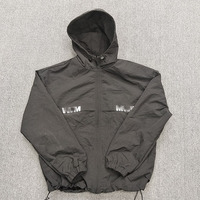 Sweat à capuche zippé avec cordon de serrage élastique, impression sur écran, nylon de haute qualité, personnalisé, pour hommes
