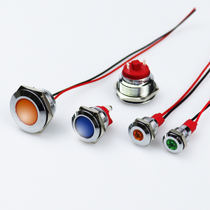 Không Thấm Nước IP67 Kim Loại <span class=keywords><strong>LED</strong></span> Cảnh Báo Chỉ Số Tín Hiệu Ánh Sáng Đèn Pilot Dây 3V 5V 12V 24V 110V 220V 6/8/10/12/16/19/22Mm - Product Image 2