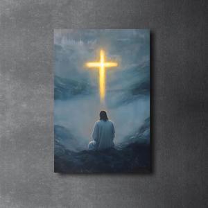 Póster de Cruz LED de neón <span class=keywords><strong>rojo</strong></span> personalizado, Control remoto, fiestas de cumpleaños en casa, Bar, tiendas, centro comercial, decoraciones, hoteles, DC Power Logo, Coche - Product Image 2