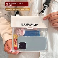 Pochette étanche pour téléphone en PVC, fonctionnalité tactile, sac de rangement étanche de grande capacité pour l'extérieur, natation, rafting