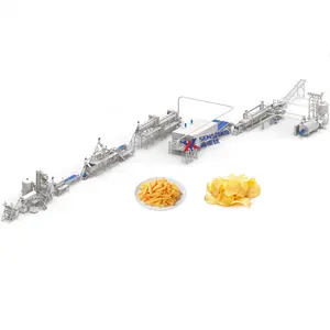 Большая полностью автоматическая машина для производства картофельных чипсов, машина для свежего замороженного картофеля фри, производственная линия картофельных чипсов