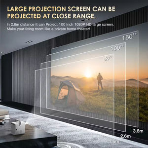 Proyector de Video LED 4K P10 2026 en Oferta con Android 11, 720 ANSI, 100 Pulgadas, BT5.4, Wifi 6, Enfoque Automático para Uso Doméstico Portátil - Product Image 6