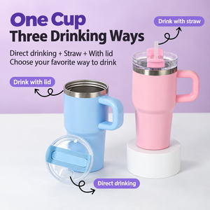 Wholesale 14oz 20oz Mini Kids Tumbler Mugs Vacuum 30oz 40oz Stainless Steel <b>Water</b> Tumbler <b>Cups</b> <b>with</b> Handle Logo on Lid - Product Image 3