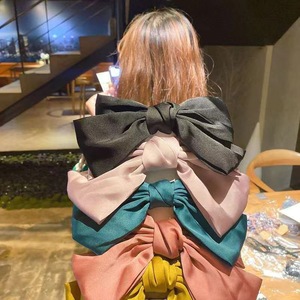 Barrettes à cheveux en satin avec grand nœud, style <span class=keywords><strong>Gossip</strong></span> Girl, nœud papillon, pince à cheveux - Product Image 2