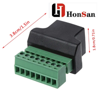 Adaptateur Ethernet RJ45 vers bornier femelle 8 broches sans soudure de haute qualité avec conducteurs en cuivre pur