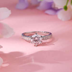 Anillo de Compromiso de Diamante Cultivado en Laboratorio con Certificado IGI de 1 Quilate, Joyería de Lujo Personalizada, Oro Sólido de 9K/14K/18K para Fiesta - Product Image 1