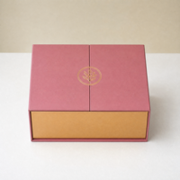 Boîte cadeau rigide à double porte personnalisée, vente en gros, boîte en carton gris premium, fermeture magnétique pour cosmétiques, emballage cadeau de fête
