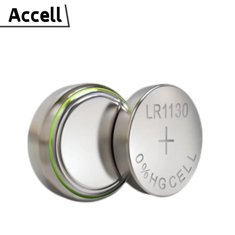 Accell 0% Hg Mercury Free Button Battery AG10 LR1130 L1131 LR54 189 389 1.5V Alkaline Coin Cell watch Battery