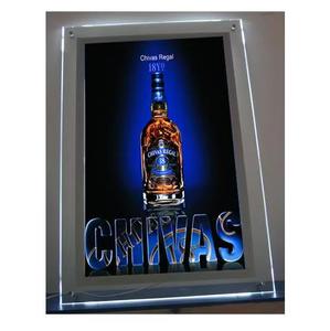 Tablero de menú LED iluminado ultra delgado, Marco acrílico de cristal para uso en interiores, tienda de restaurante, tienda minorista - Product Image 1
