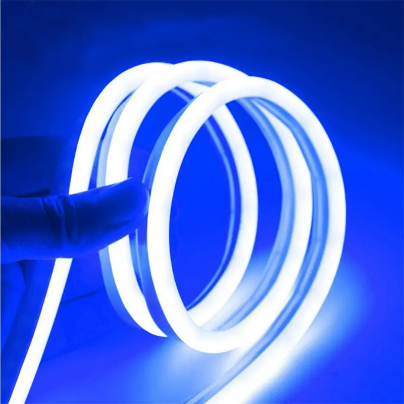 Letrero de neón de 12V, luz LED flexible, resistente al agua, Color azul