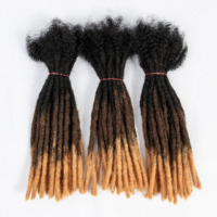 Estensioni Dreadlock in Capelli Umani per Uomo/Donna, Trecce all'Uncinetto, Estensioni Dread Loc 0,6 cm, Capelli all'Uncinetto